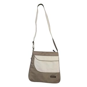 DIPLOMAT beige & cream crossbody sporty purse